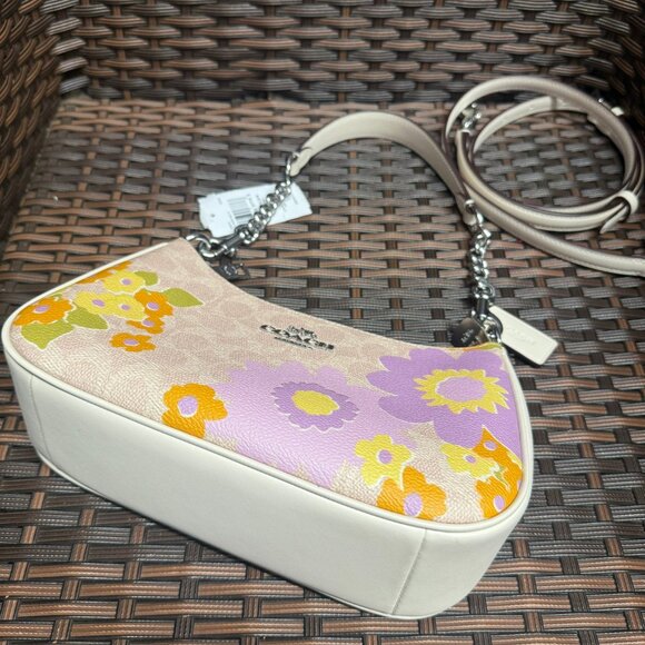 coach Teri Shoulder Bag In Signature Canvas With Floral Print cbg73 - Picture 5 of 9